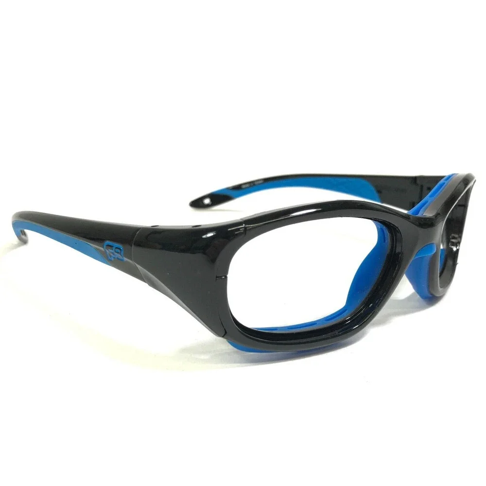 Rec Specs Athletic Goggles Frames SLAM XL #225 Polished Black Blue 55-19-135